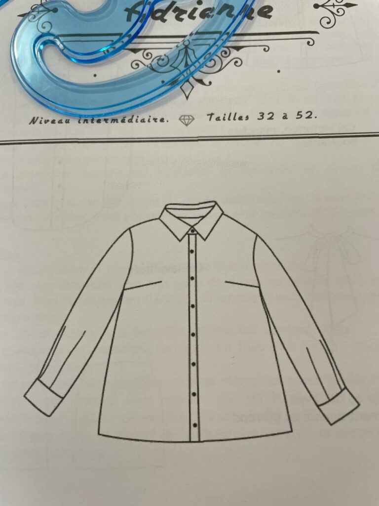 illustration de formation à la couture textile représentant le dessin d'une chemise