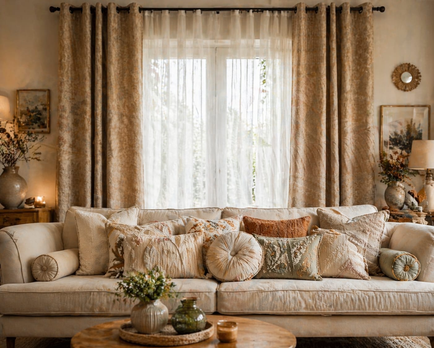 Réalisation de finitions en couture d'ameublement